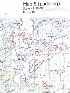 4. etapp, paddling - swimming 9.5 km