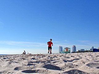 jooksja South Beach-il