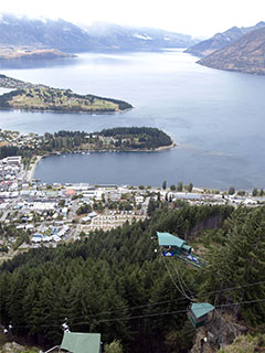 vaade Queenstownile ja Waikatipu järvele