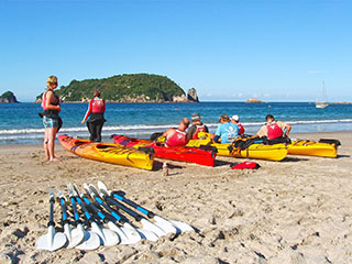 Hahei Beach, kohe algab kajakitripp