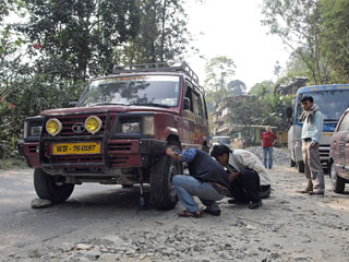 Martam, Sikkim, rehvivahetuspeatus
