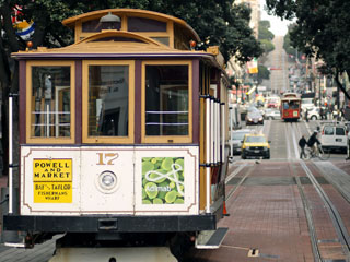 Powell Street, tänavad on siin järsud