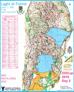 teise võistluspäeva kaart, Laghi di Fusine