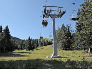 Soriška planina, starti saab tõstukiga