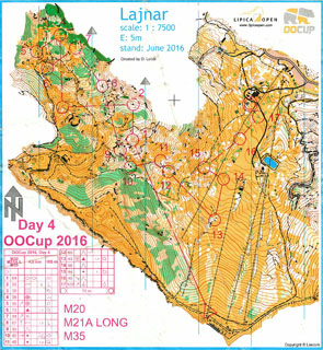 neljanda võistluspäeva kaart, Lajnar