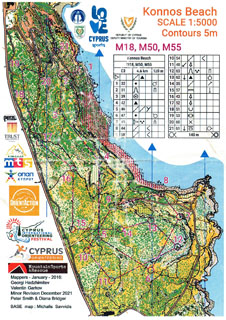 esimese võistluspäeva kaart, Konnos Beach